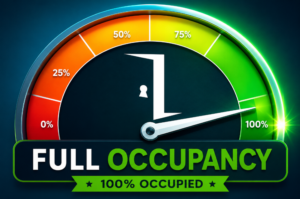 Occupancy gauge at 100% full occupancy