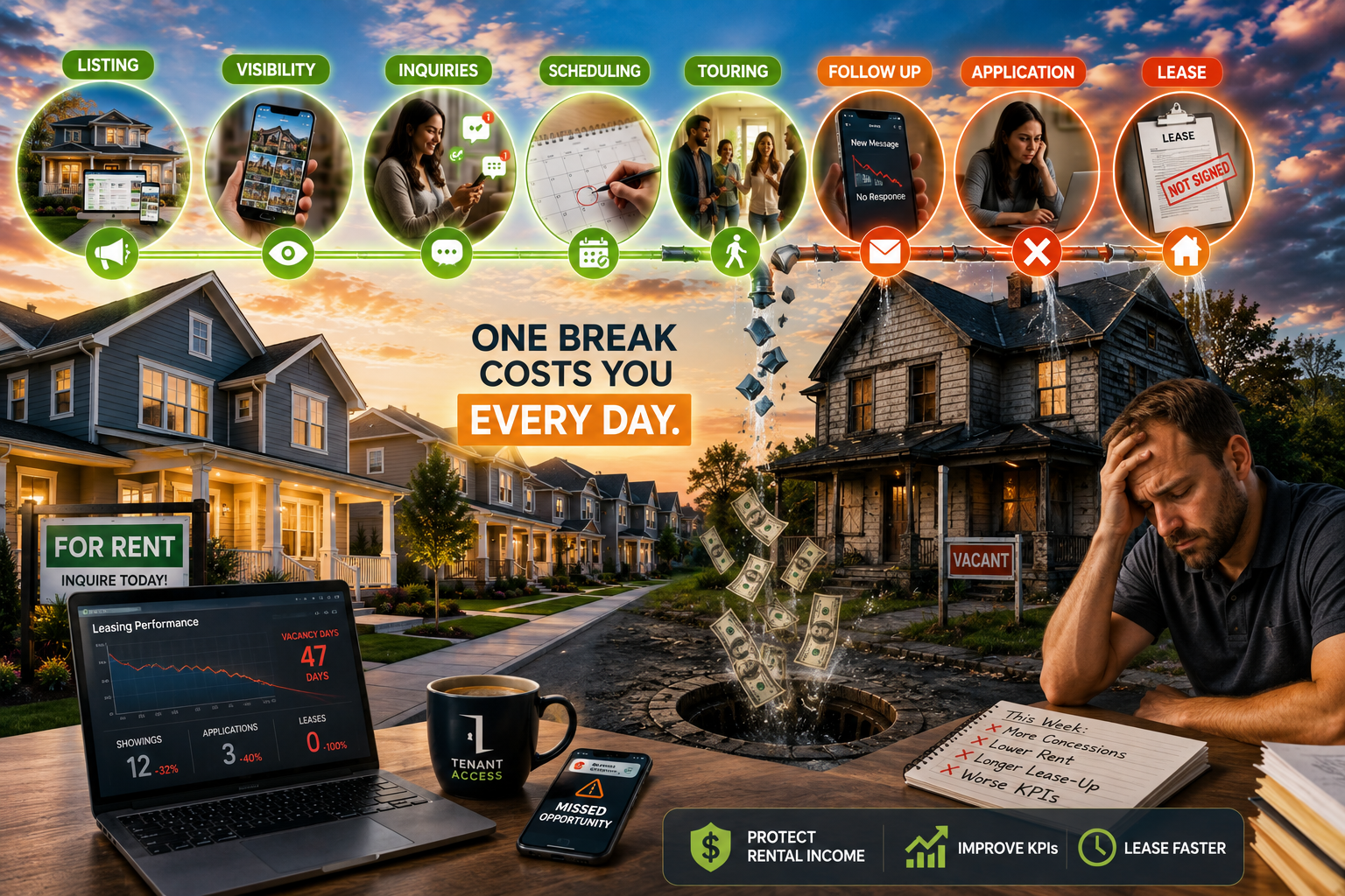 One break in the list-to-lease process costs rental income every day