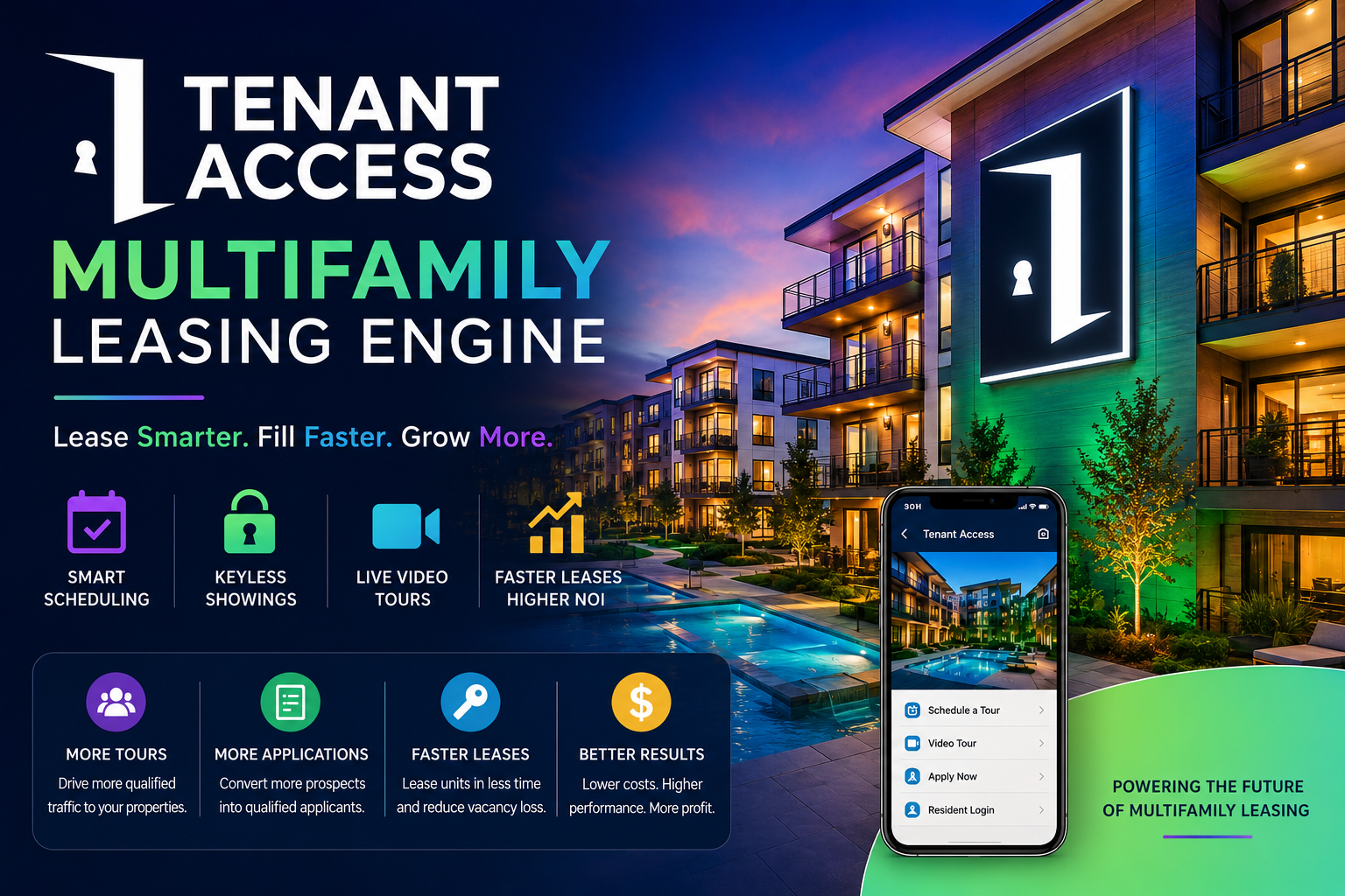 Tenant Access Multifamily Leasing Engine — smart scheduling, keyless showings, live video tours and faster leases